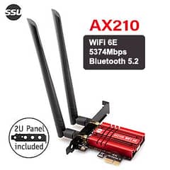 Ziyituod AX210S Wireless Wi-Fi Network Card 5400Mbps, 2.4GHz/5GHz/6GHz 0