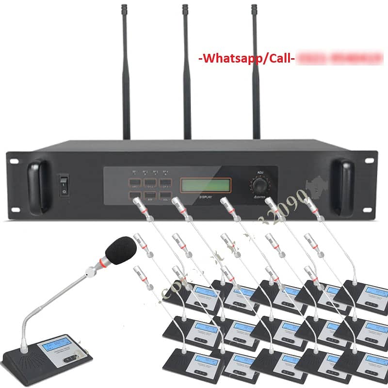 Conference System Wireless, Wireless Meeting Solution, Audio Video Mic 5