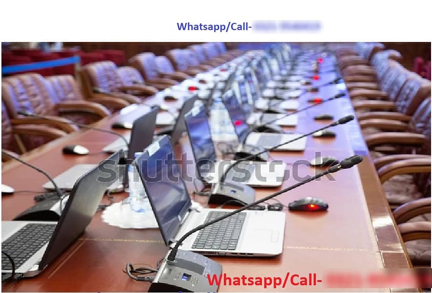 Conference System Wireless, Wireless Meeting Solution, Audio Video Mic 8