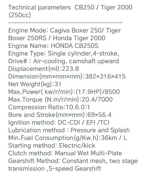HONDA CB 250cc Malaysian Import Engine 5