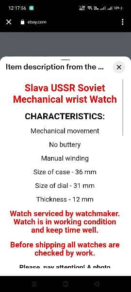 Antique Russain Slava ussr Vintage watch Classic 5