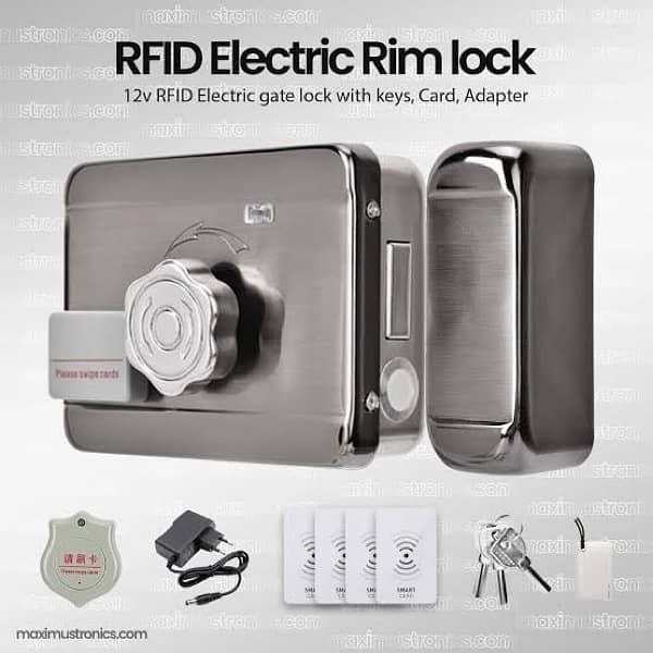 Main Gate Electric Door lock 12v Remote Card key Access Control 0