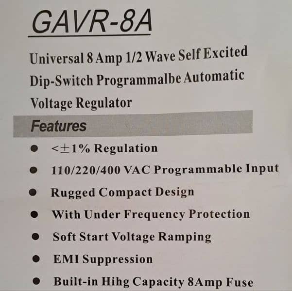 Original GAVR 8A Generator AVR Genset Automatic Voltage Regulator 2