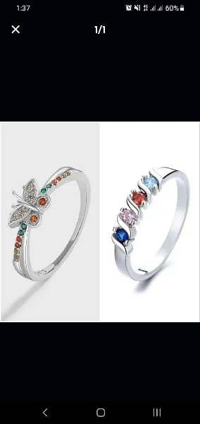 Imported 2 rings size 6, multicolor and rainbow ring 0