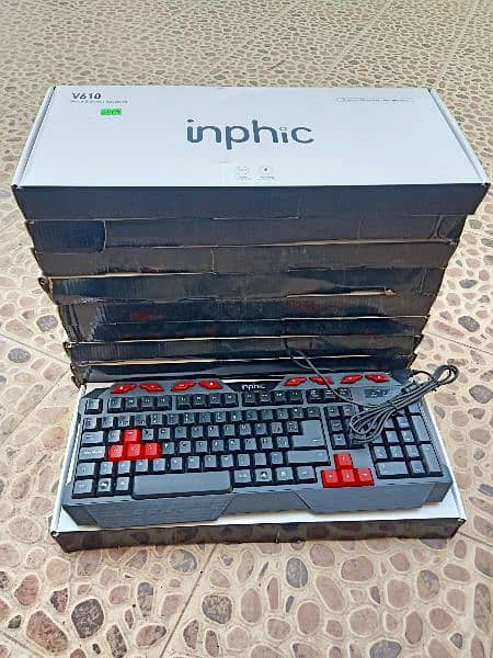 INPHIC V610 USB Wired Full Size Keyboard With 112 Silent Keys 5