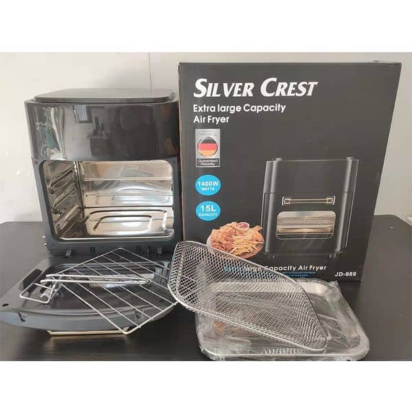 SILVER CREST NEW 15 LITER LARGE AIR FRYER OVEN TOUCH DISPLAY AIRFRYER 4