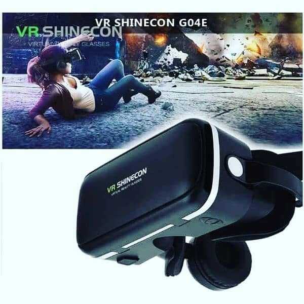 Shinecon 6 Generations 3D VR Glasses Headset With Earphones 1