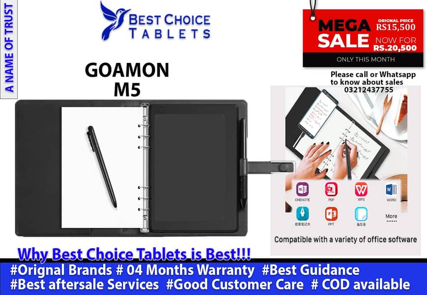 DRAWING GRAPHIC TABLET GAOMON M5 with note diary best for Teaching 0