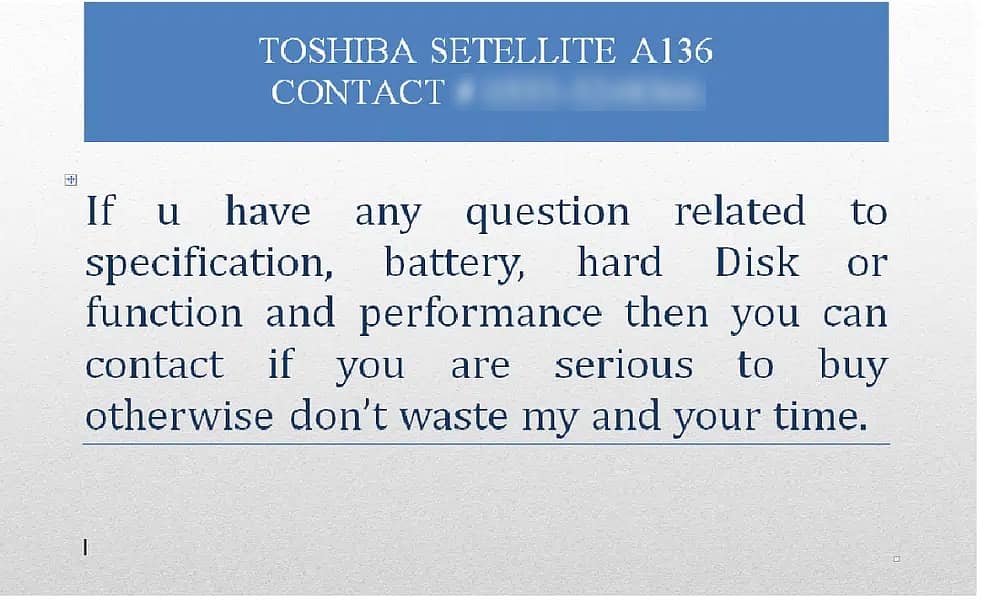 PERFECT WORKING TOSHIBA LAPTOP 10