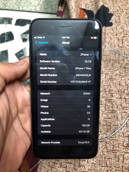 iPhone 7 Plus pta approved 128 gb 8