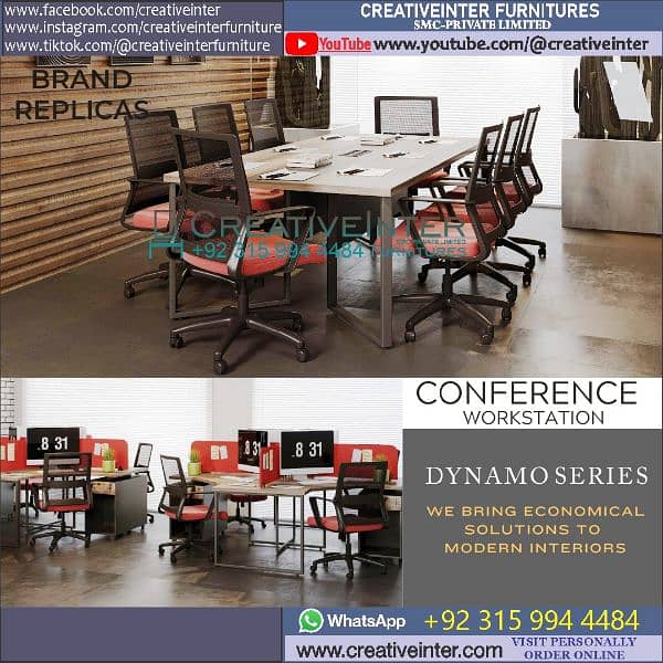 4 person 2 person workstation office Table chair meeting Desk Conferen 4