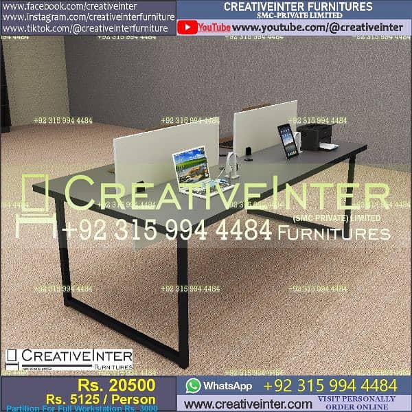 4 person 2 person workstation office Table chair meeting Desk Conferen 9