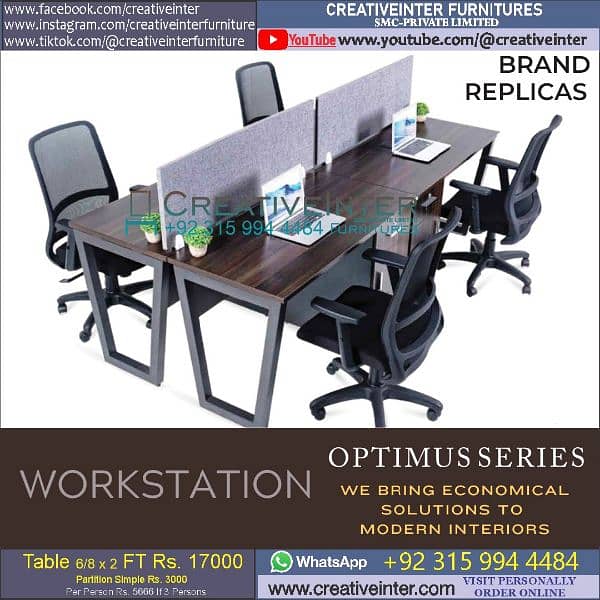 4 person 2 person workstation office Table chair meeting Desk Conferen 13