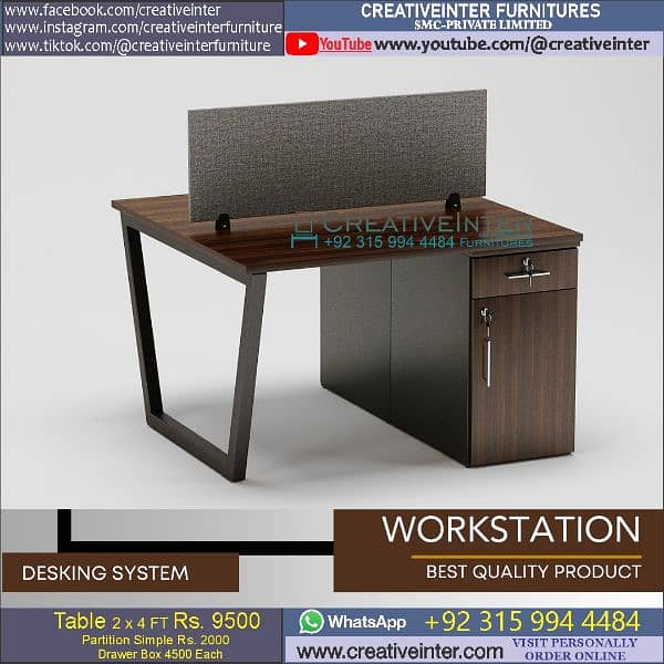 4 person 2 person workstation office Table chair meeting Desk Conferen 15