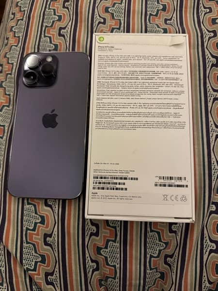 IPhone 14 Pro Max 256gb purple like new marcentile iwarranty non pta 9