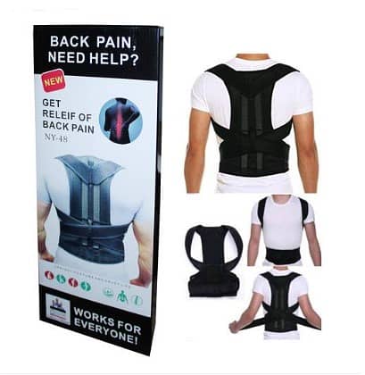 NY-48 Adjustable Back Posture Brace Back Pain Relief by Elastic