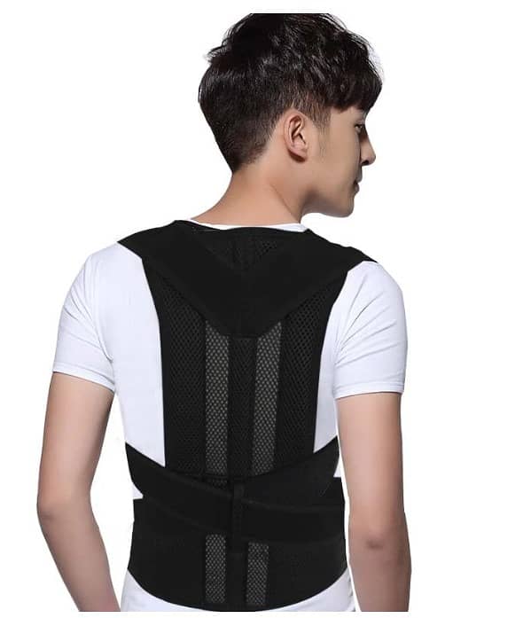 Adjustable Magnetic Posture Back Support Corrector Belt Band Shoulder 1