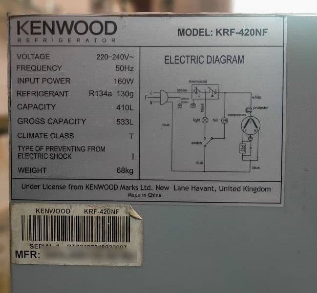 Kenwood Imported Fridge for sale available in good condition 11