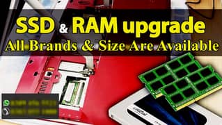 LAPTOP RAM 4GB 8GB 16GB DDR3 DDR4 HARD DRIVE 250GB 320GB 500GB 1TB SSD