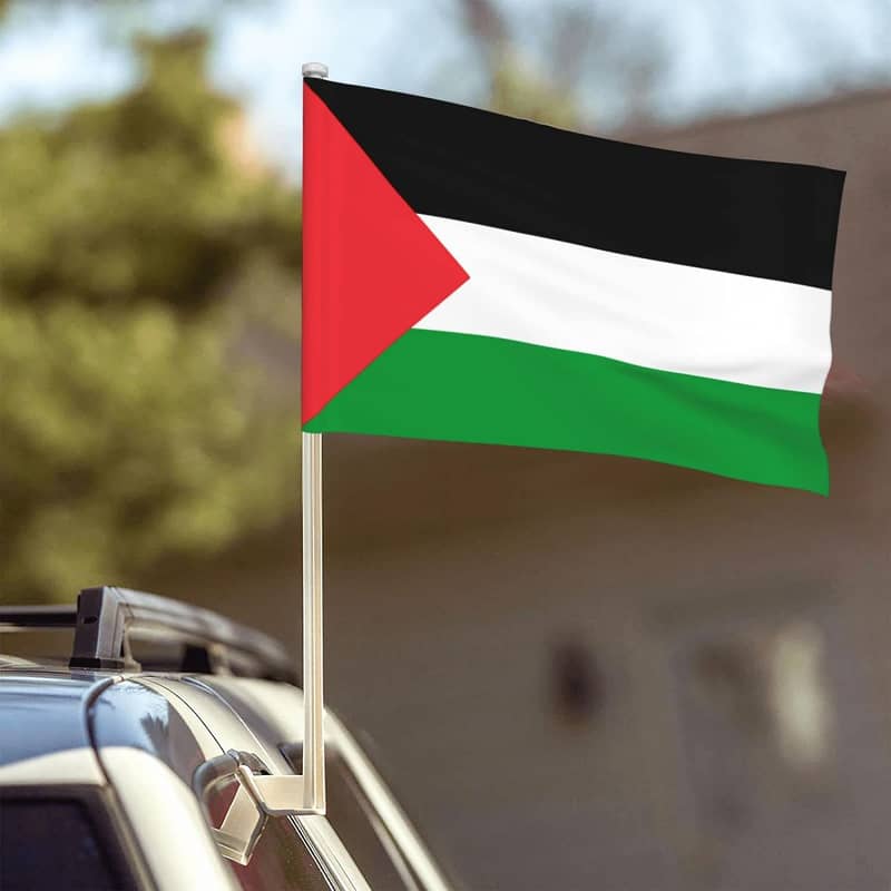 flag of palestine and Car Flag pole 10