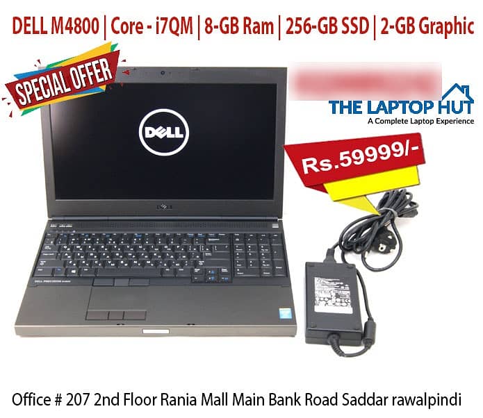 DELL M6800 | Core i7-QM | 32-GB Ram | 1-TB SSD | 4-GB Graphic | 17'' 2