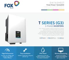 Fox T Series On Grid Inverters 5kw to 75kw