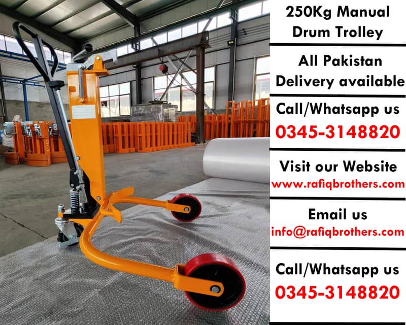 250Kg Manual Drum Trolleys / Drum Lifters for Sale in Karachi Pakistan 1