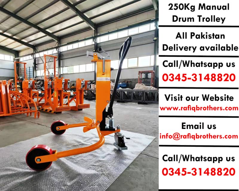 250Kg Manual Drum Trolleys / Drum Lifters for Sale in Karachi Pakistan 2