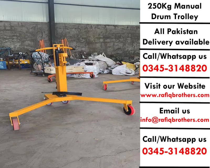 250Kg Manual Drum Trolleys / Drum Lifters for Sale in Karachi Pakistan 4