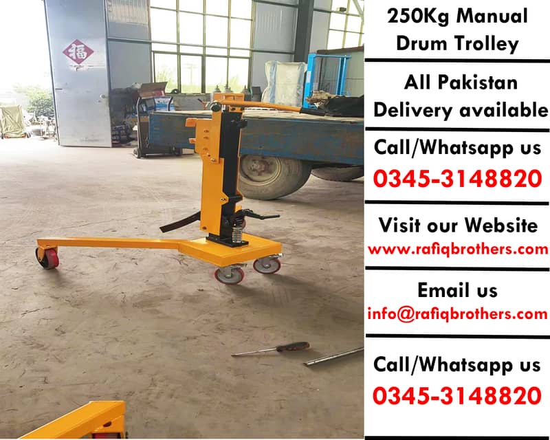250Kg Manual Drum Trolleys / Drum Lifters for Sale in Karachi Pakistan 5