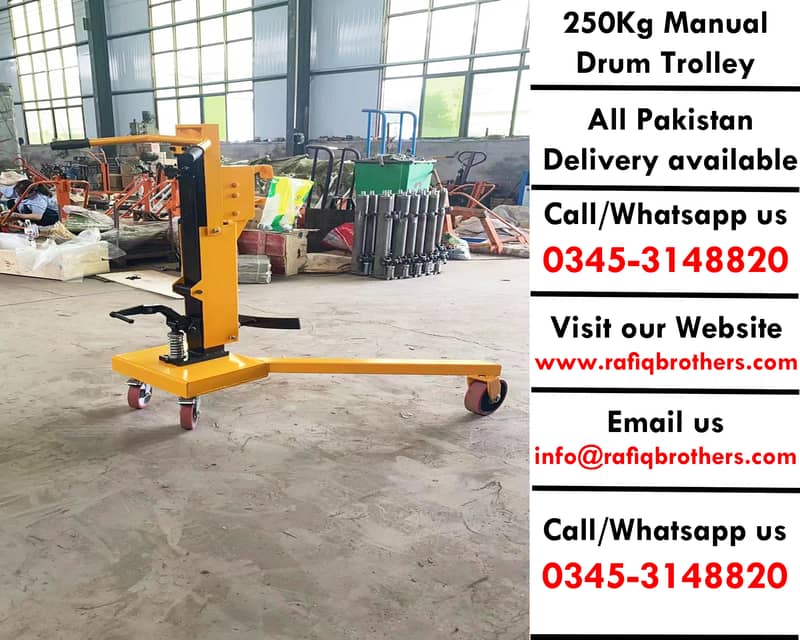 250Kg Manual Drum Trolleys / Drum Lifters for Sale in Karachi Pakistan 6