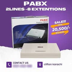 PABX EXCHANGE 2/LINES  8/EXTENTION WITH OUT INSTALLATION 0321-2123558