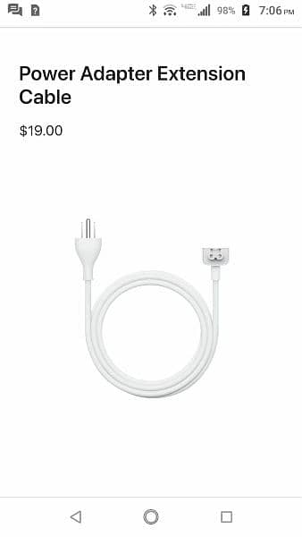 Apple power extension cord for MacBook charger 6