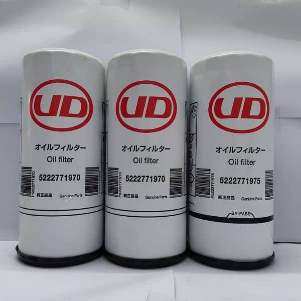 Engine oil and fuel filters for UD quester 370 (Genuine) 1