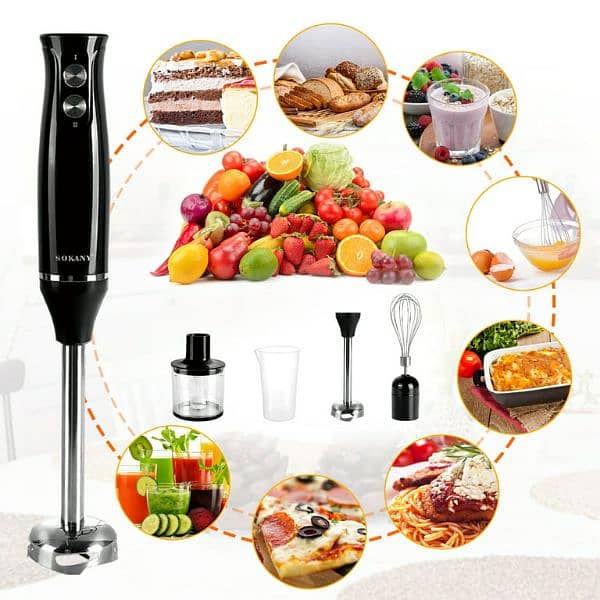 From USA price $49.99 SOKANY Hand Blender, 500W, 4 in 1. BPA free 6