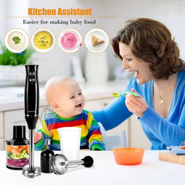 From USA price $49.99 SOKANY Hand Blender, 500W, 4 in 1. BPA free 10
