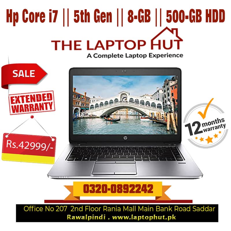 Slim Series HP | Laptop | Core i5 4th Gen |8-GB |500-GB HDD|Warranty 3