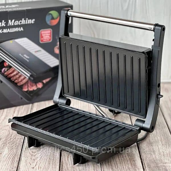 Panini Press Grill Sandwich Maker 5 Auto Modes w/ Non-Stick Double Sided  Plates, 1 unit - Foods Co.