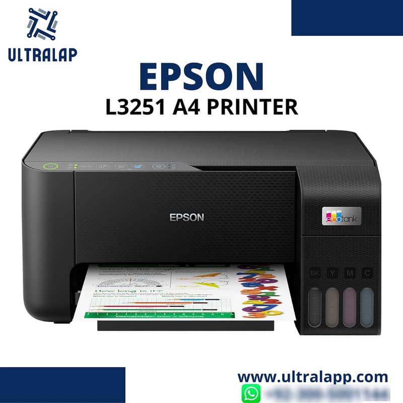 Epson EcoTank L3250 A4 Wi-Fi All-in-One Color Printer(1 year Warranty) 1