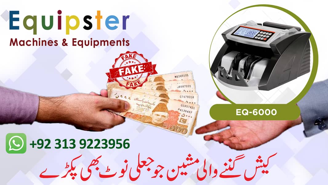 Cash Sorting Machine, Fake Note Detection, Cash Counting, Mix Value 4