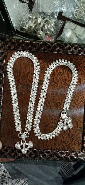 Chande ki  chain ladies ring payal silver jewelry 3