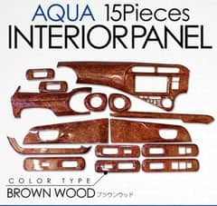 Aqua vezel mira WagonR Interior wood Penal 3D set 0