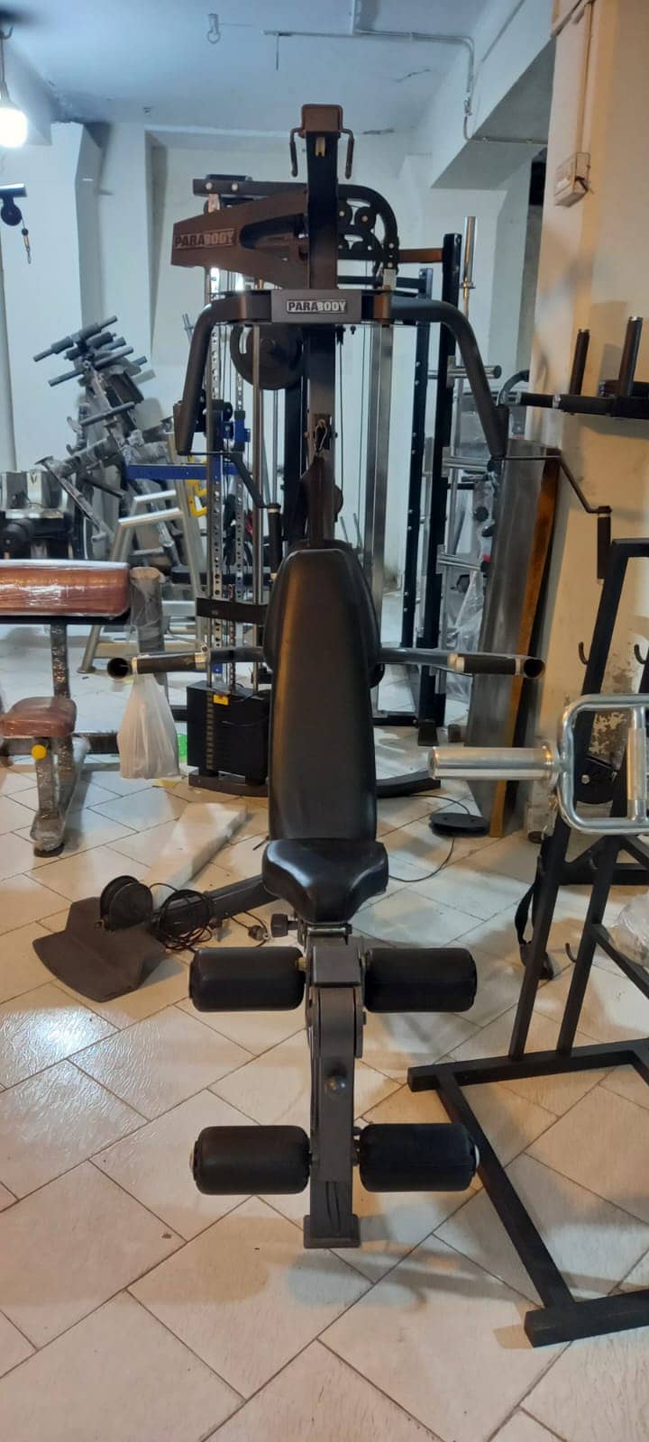 ALL gym setup  Elliptical spin bike cycle treadmill dumbbal plate bike 9