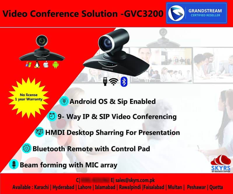 video audio conference grandstream logitech aver zoom yealink konftel 7