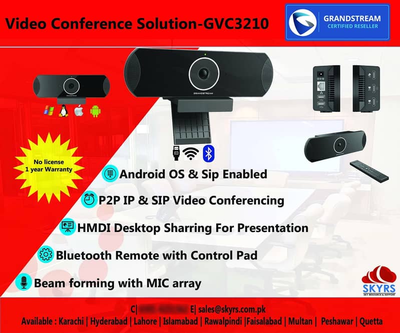 video audio conference grandstream logitech aver zoom yealink konftel 8