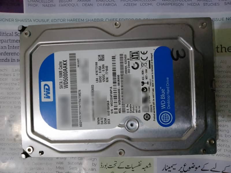 Pc hard drive 500GB (03462254952) 0