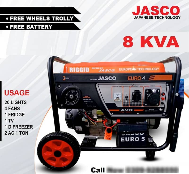 Generator 3 kva Rigid by Jasco RG-5600  New with Warranty 5