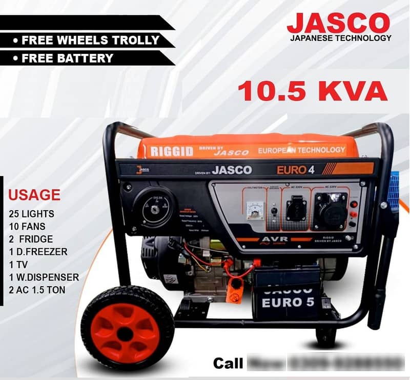 Generator 3 kva Rigid by Jasco RG-5600  New with Warranty 6