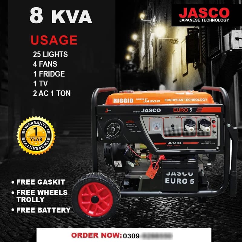 Generator 3 kva Rigid by Jasco RG-5600  New with Warranty 8