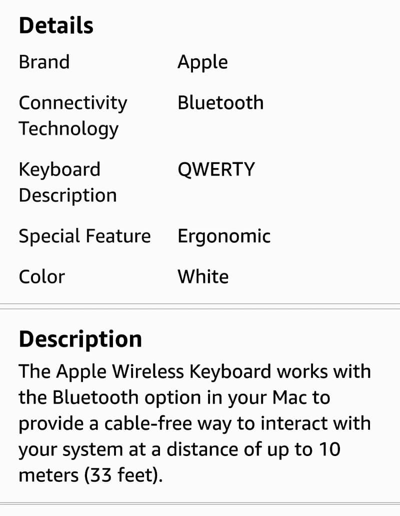 Apple Wireless Keyboard M9270LL/A 3